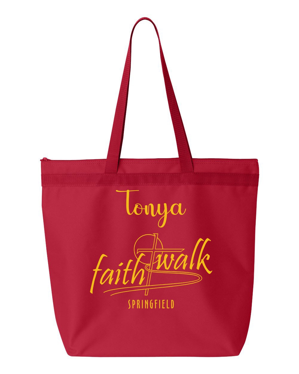 FaithWalk Springfield Logo shirt with # on sleeve & Bag
