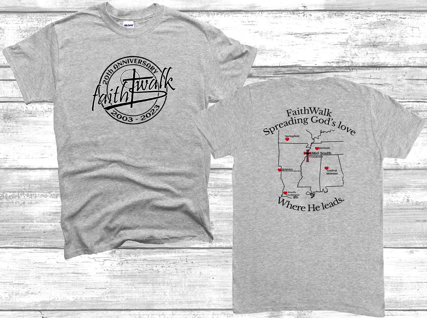 FaithWalk 20th Anniversary Shirt 2023