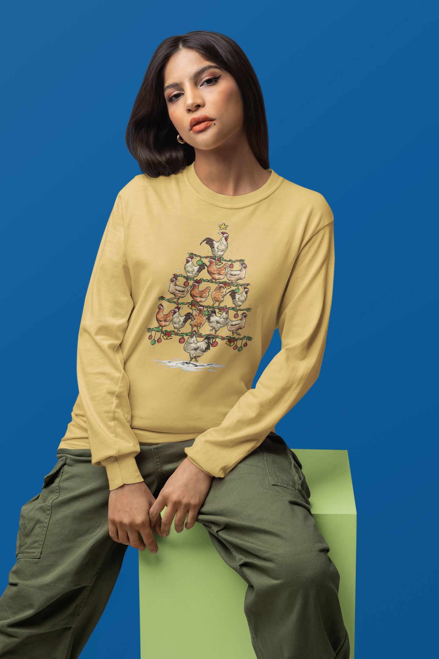 🎄🐔 Chicken Christmas Tree T-shirt & Sweatshirt 🐔🎄